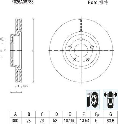 BOSCH F 026 A06 788 - Тормозной диск autospares.lv