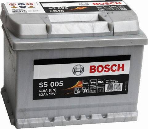 BOSCH S5005 - Стартерная аккумуляторная батарея, АКБ autospares.lv