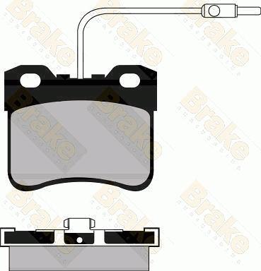 Brake Engineering PA561 - Тормозные колодки, дисковые, комплект autospares.lv