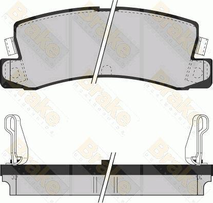 Brake Engineering PA534 - Тормозные колодки, дисковые, комплект autospares.lv