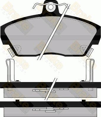 Brake Engineering PA538 - Тормозные колодки, дисковые, комплект autospares.lv