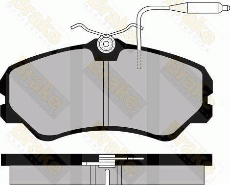 Brake Engineering PA520 - Тормозные колодки, дисковые, комплект autospares.lv