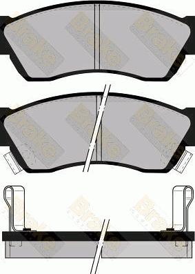 Brake Engineering PA576 - Тормозные колодки, дисковые, комплект autospares.lv