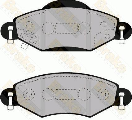 Brake Engineering PA1555 - Тормозные колодки, дисковые, комплект autospares.lv