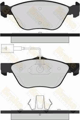 Brake Engineering PA1580 - Тормозные колодки, дисковые, комплект autospares.lv