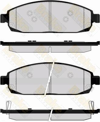 Brake Engineering PA1665 - Тормозные колодки, дисковые, комплект autospares.lv