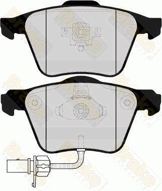 Brake Engineering PA1620 - Тормозные колодки, дисковые, комплект autospares.lv