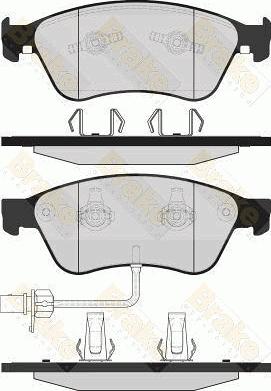 Brake Engineering PA1621 - Тормозные колодки, дисковые, комплект autospares.lv