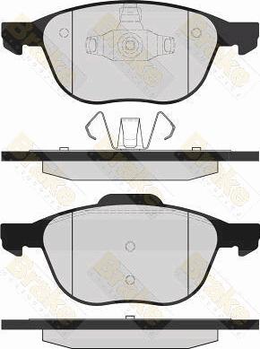 Brake Engineering PA1627 - Тормозные колодки, дисковые, комплект autospares.lv