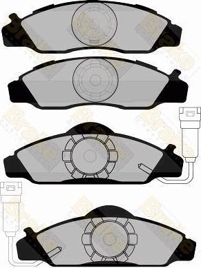 Brake Engineering PA1158 - Тормозные колодки, дисковые, комплект autospares.lv