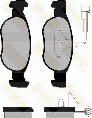 Brake Engineering PA1100 - Тормозные колодки, дисковые, комплект autospares.lv