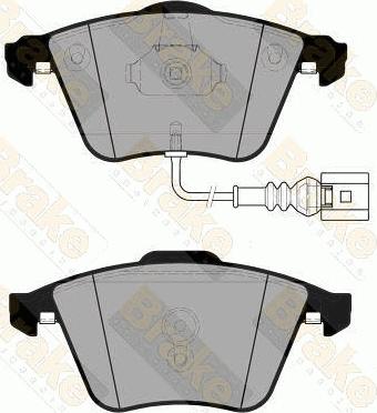 Brake Engineering PA1833 - Тормозные колодки, дисковые, комплект autospares.lv