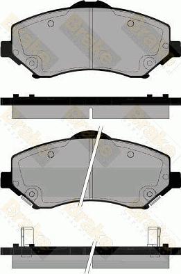 Brake Engineering PA1837 - Тормозные колодки, дисковые, комплект autospares.lv
