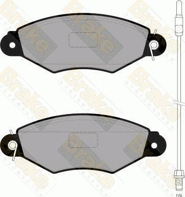 Brake Engineering PA1822 - Тормозные колодки, дисковые, комплект autospares.lv