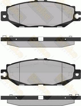 Brake Engineering PA1360 - Тормозные колодки, дисковые, комплект autospares.lv