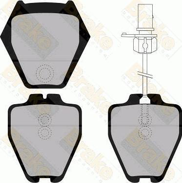 Brake Engineering PA1329 - Тормозные колодки, дисковые, комплект autospares.lv