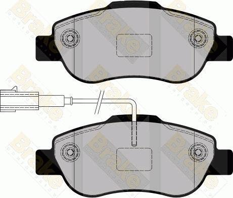 Brake Engineering PA1761 - Тормозные колодки, дисковые, комплект autospares.lv