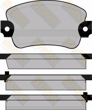 Brake Engineering PA308 - Тормозные колодки, дисковые, комплект autospares.lv