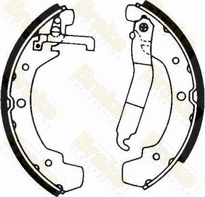 Brake Engineering SH1611 - Комплект тормозных колодок, барабанные autospares.lv