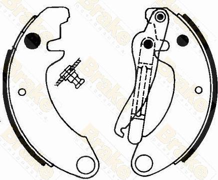 Brake Engineering SH1052 - Комплект тормозных колодок, барабанные autospares.lv