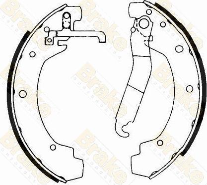 Brake Engineering SH1193 - Комплект тормозных колодок, барабанные autospares.lv