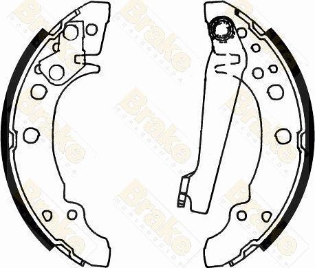 Brake Engineering SH1166 - Комплект тормозных колодок, барабанные autospares.lv