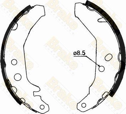 Brake Engineering SH1279 - Комплект тормозных колодок, барабанные autospares.lv