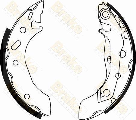 Brake Engineering SH2495 - Комплект тормозных колодок, барабанные autospares.lv