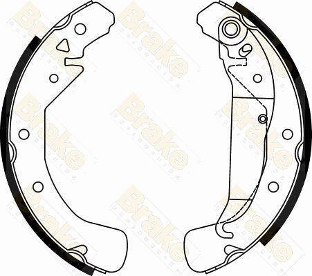 Brake Engineering SH2497 - Комплект тормозных колодок, барабанные autospares.lv