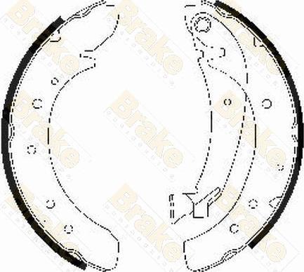 Brake Engineering SH2469 - Комплект тормозных колодок, барабанные autospares.lv