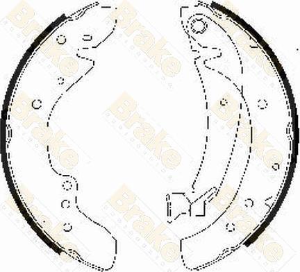 Brake Engineering SH2487 - Комплект тормозных колодок, барабанные autospares.lv