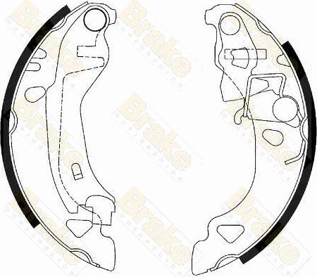 Brake Engineering SH2438 - Комплект тормозных колодок, барабанные autospares.lv