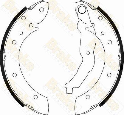 Brake Engineering SH2433 - Комплект тормозных колодок, барабанные autospares.lv