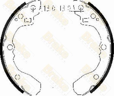 Brake Engineering SH2471 - Комплект тормозных колодок, барабанные autospares.lv