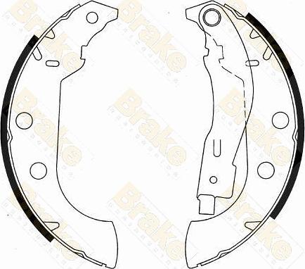 Brake Engineering SH2540 - Комплект тормозных колодок, барабанные autospares.lv