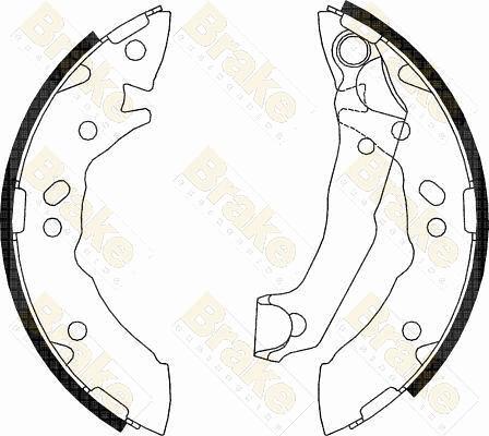 Brake Engineering SH2550 - Комплект тормозных колодок, барабанные autospares.lv