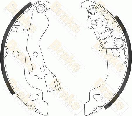 Brake Engineering SH2558 - Комплект тормозных колодок, барабанные autospares.lv