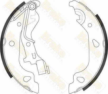 Brake Engineering SH2557 - Комплект тормозных колодок, барабанные autospares.lv