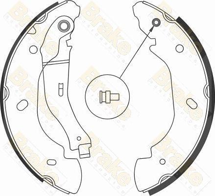 Brake Engineering SH2583 - Комплект тормозных колодок, барабанные autospares.lv