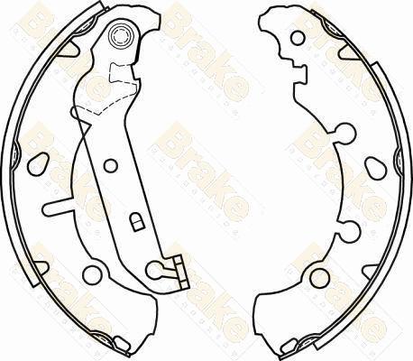 Brake Engineering SH2582 - Комплект тормозных колодок, барабанные autospares.lv