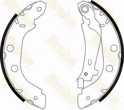 Brake Engineering SH2539 - Комплект тормозных колодок, барабанные autospares.lv