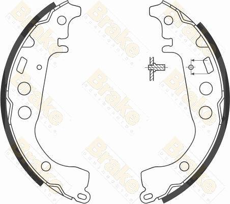 Brake Engineering SH2574 - Комплект тормозных колодок, барабанные autospares.lv