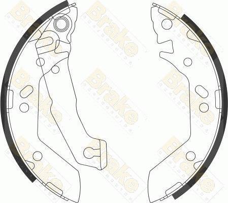 Brake Engineering SH2602 - Комплект тормозных колодок, барабанные autospares.lv