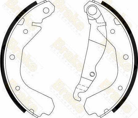 Brake Engineering SH2212 - Комплект тормозных колодок, барабанные autospares.lv