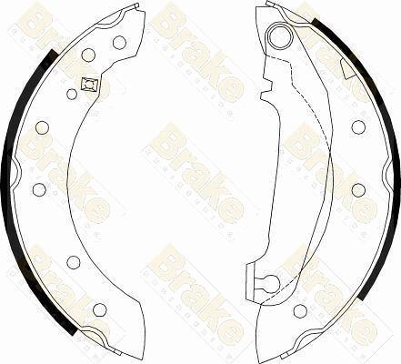 Brake Engineering SH2233 - Комплект тормозных колодок, барабанные autospares.lv