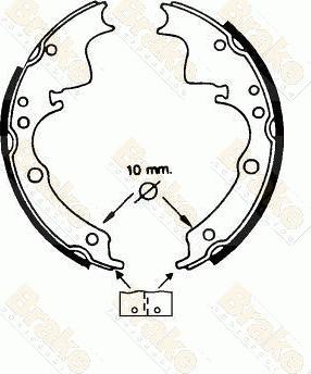 Brake Engineering SH2220 - Комплект тормозных колодок, барабанные autospares.lv