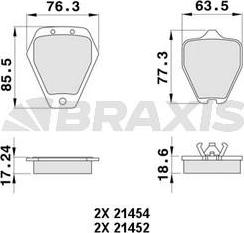 Braxis AA0492 - Тормозные колодки, дисковые, комплект autospares.lv