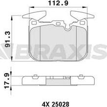 Braxis AA0449 - Тормозные колодки, дисковые, комплект autospares.lv