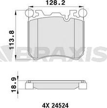 Braxis AA0441 - Тормозные колодки, дисковые, комплект autospares.lv