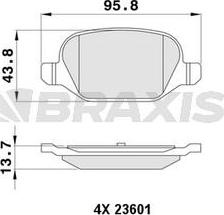 Braxis AA0431 - Тормозные колодки, дисковые, комплект autospares.lv